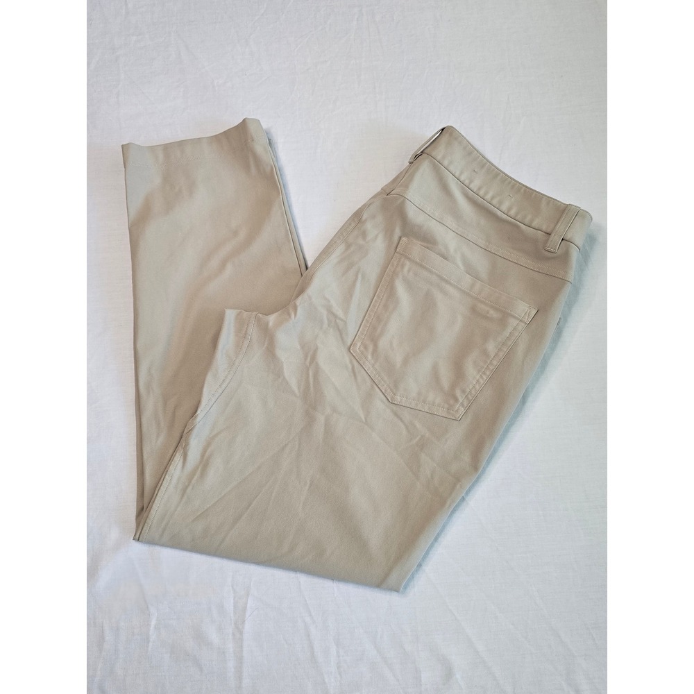 Lululemon ABC Classic Fit 5 Pocket Pant Warpstreme Khaki Tan Mens 32x28 Hemmed